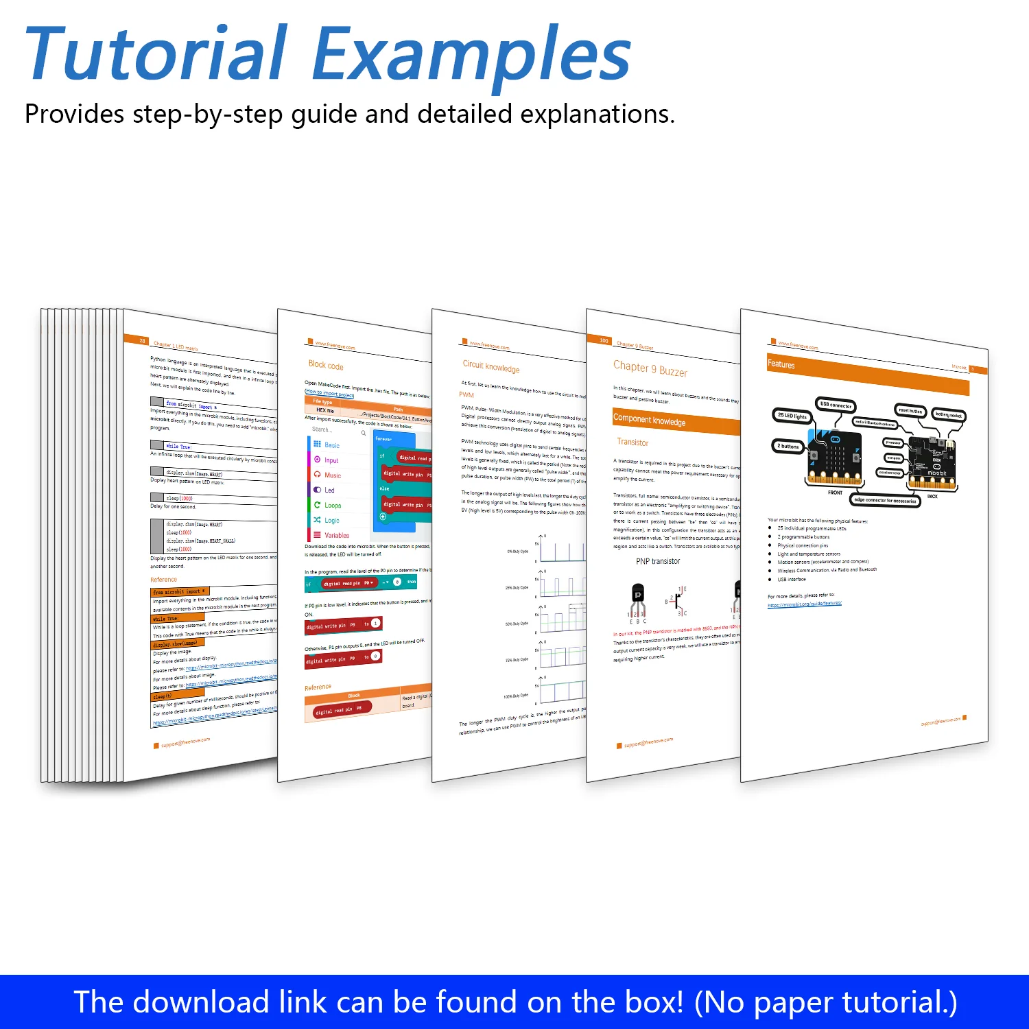 Freenove Ultimate Starter Kit for BBC micro:bit V2, 316-Page Detailed Tutorial, 225 Items, 44 Projects, Blocks and Python Code - Image 6