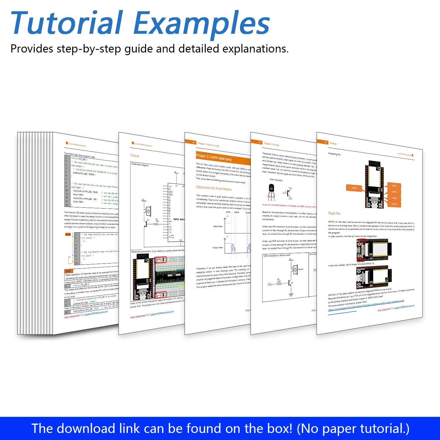 Freenove Super Starter Kit for ESP32 CAM Camera Wi-Fi Bluetooth, Dual-core 32-bit 240 MHz Microcontroller, Python C Code, 522-Page Detailed Tutorial, 173 Items, 78 Projects - Image 6