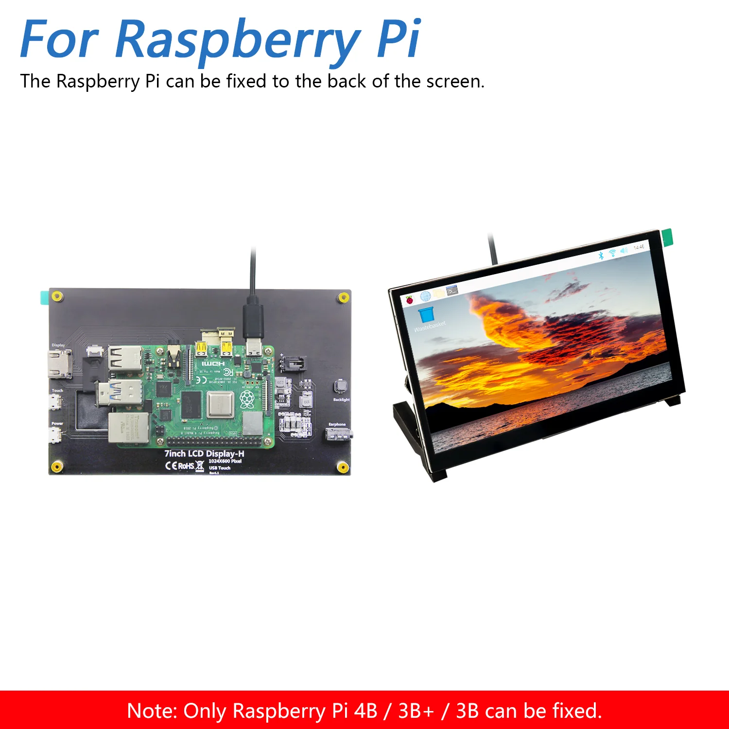 Freenove 7 Inch HDMI Touchscreen Monitor with Speaker for Raspberry Pi 5 4 Jetson Nano PC (No Shell), 1024x600 Pixel IPS Display, 5-Point Touch Capacitive Screen - Image 7