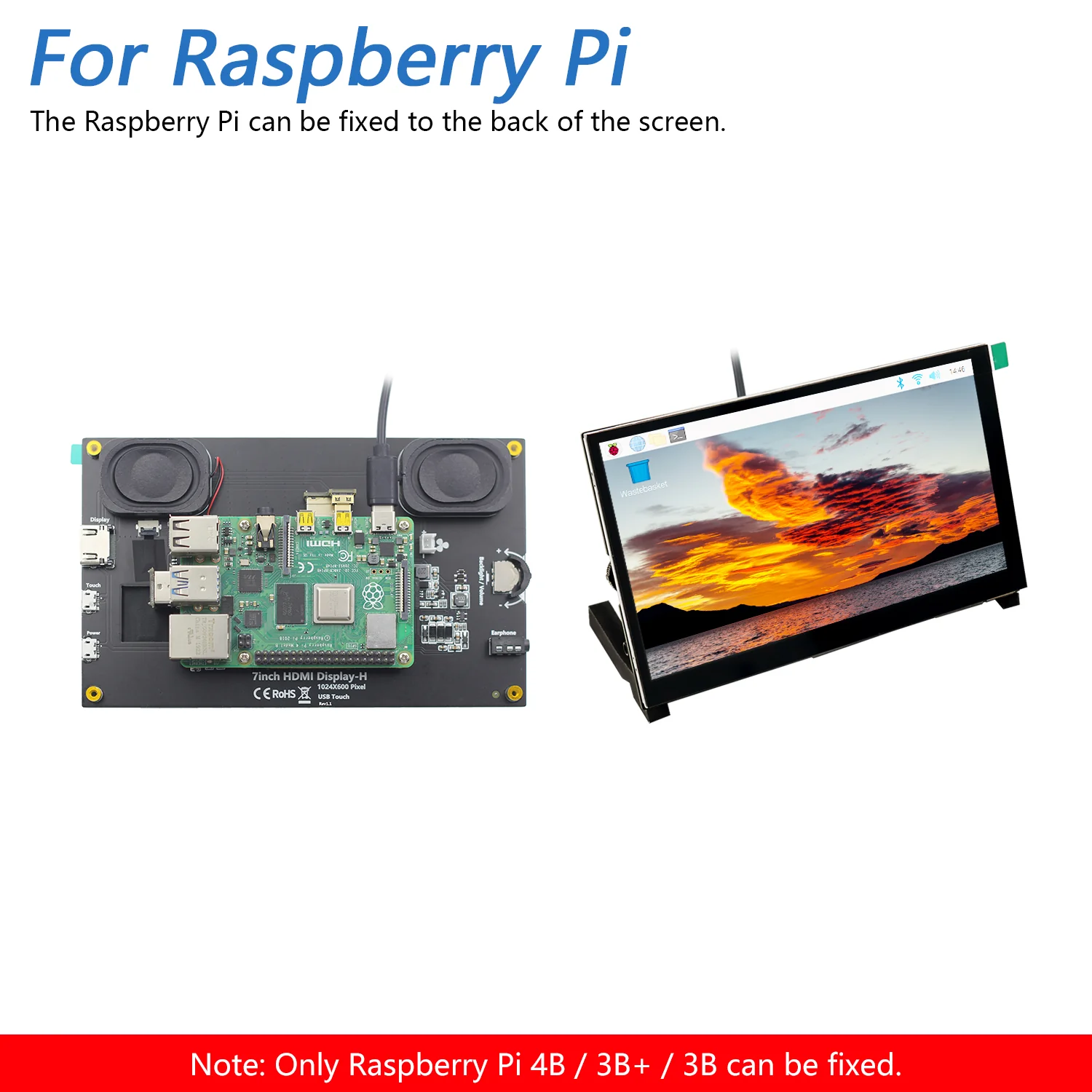 Freenove 7 Inch HDMI Touchscreen Monitor with Speaker for Raspberry Pi 5 4 Jetson Nano PC (No Shell), 1024x600 Pixel IPS Display, 5-Point Touch Capacitive Screen - Image 8