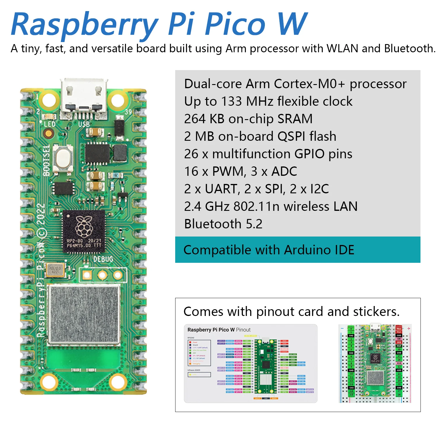 Freenove Ultimate Starter Kit for Raspberry Pi Pico 1 2 W H WH, 767-Page Detailed Tutorial, 220 Items, 119 Projects, Python C Java Code - Image 3