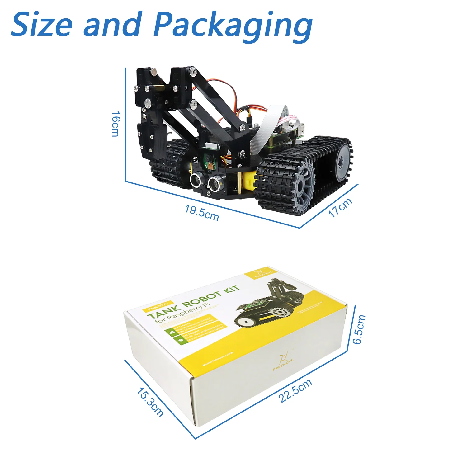 Freenove Tank Robot Kit for Raspberry Pi 5 4 B 3 B+ Zero 2 W, Crawler Chassis, Grab Objects, Ball Tracing, Line Tracking, Obstacle Avoidance, App Control, Camera, Servo - Image 7