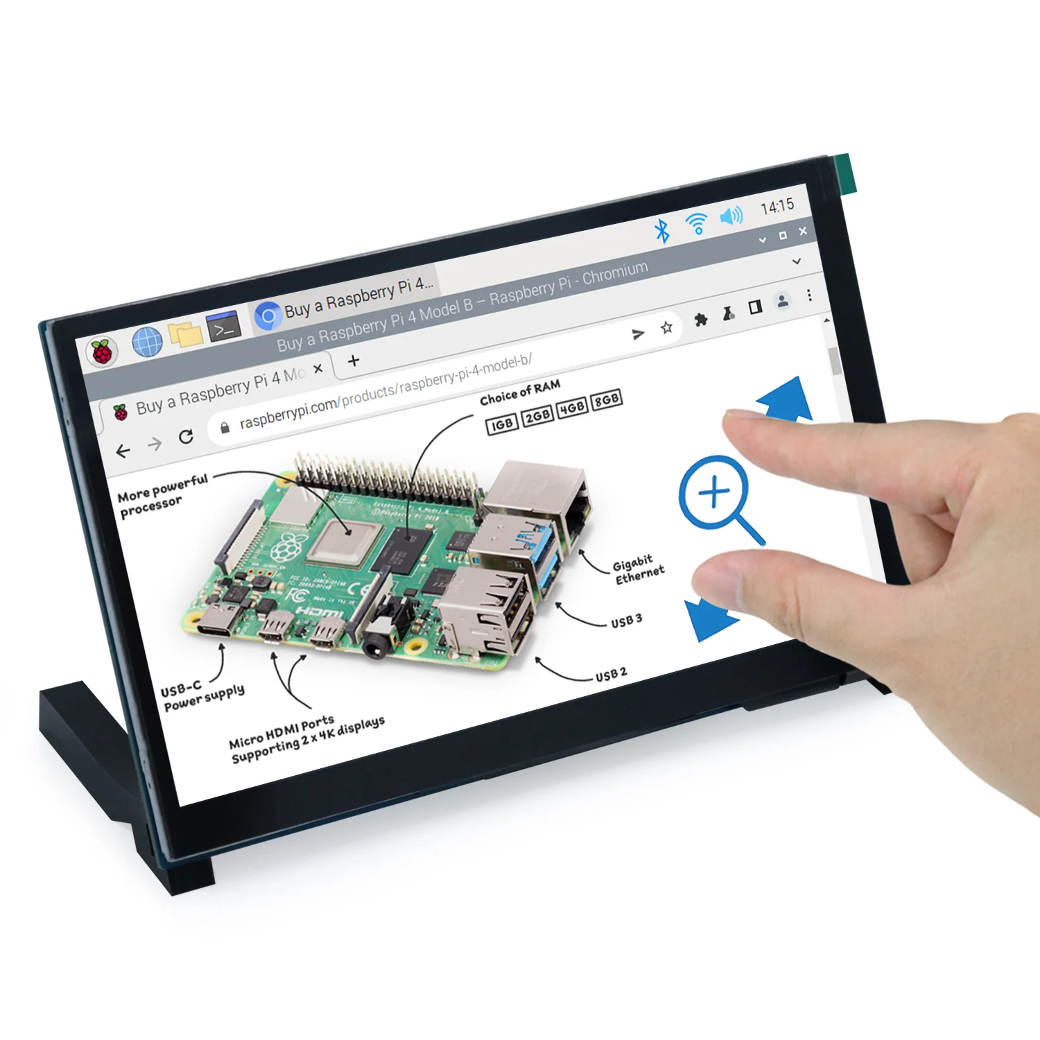 Freenove 5 / 7 Inch Touchscreen Monitor for Raspberry Pi 5 4 B 3 B+ A+, 800x480 Pixel IPS / TN Display, 5-Point Touch Capacitive Screen, Driver-Free MIPI DSI Port - Image 8