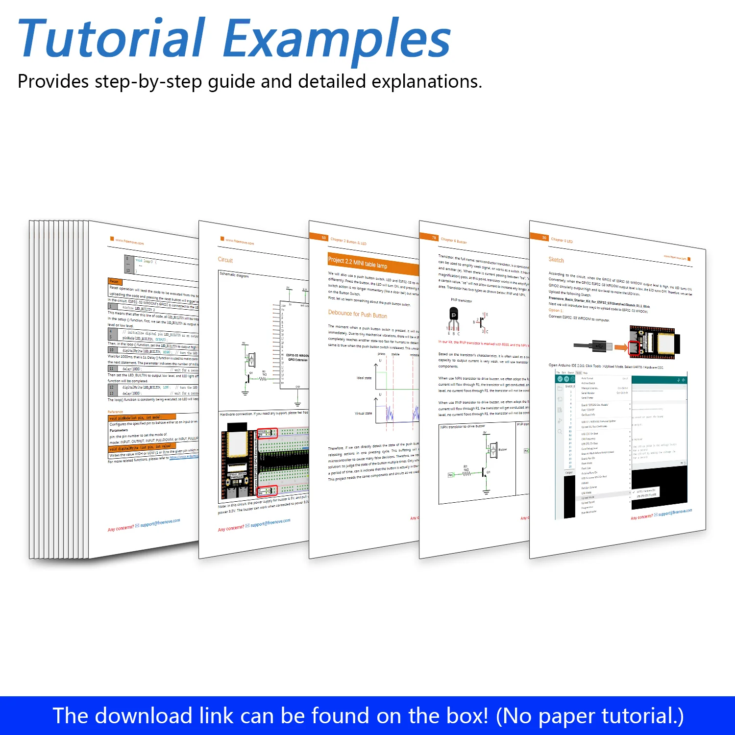 Freenove Basic Starter Kit for ESP32-S3 ESP32 S3 CAM Camera Wi-Fi Bluetooth, Dual-core 32-bit 240 MHz Microcontroller, Python C Code, 418-Page Detailed Tutorial, 144 Items, 55 Projects - Image 6