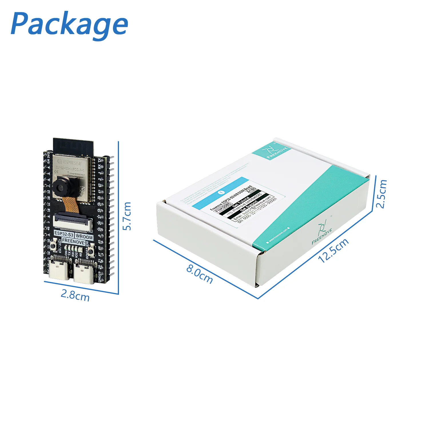 Freenove ESP32-S3 ESP32 S3 CAM Camera Wi-Fi Bluetooth Board, Dual-core 32-bit 240 MHz Microcontroller, Python C Code, Example Projects Tutorial - Image 6