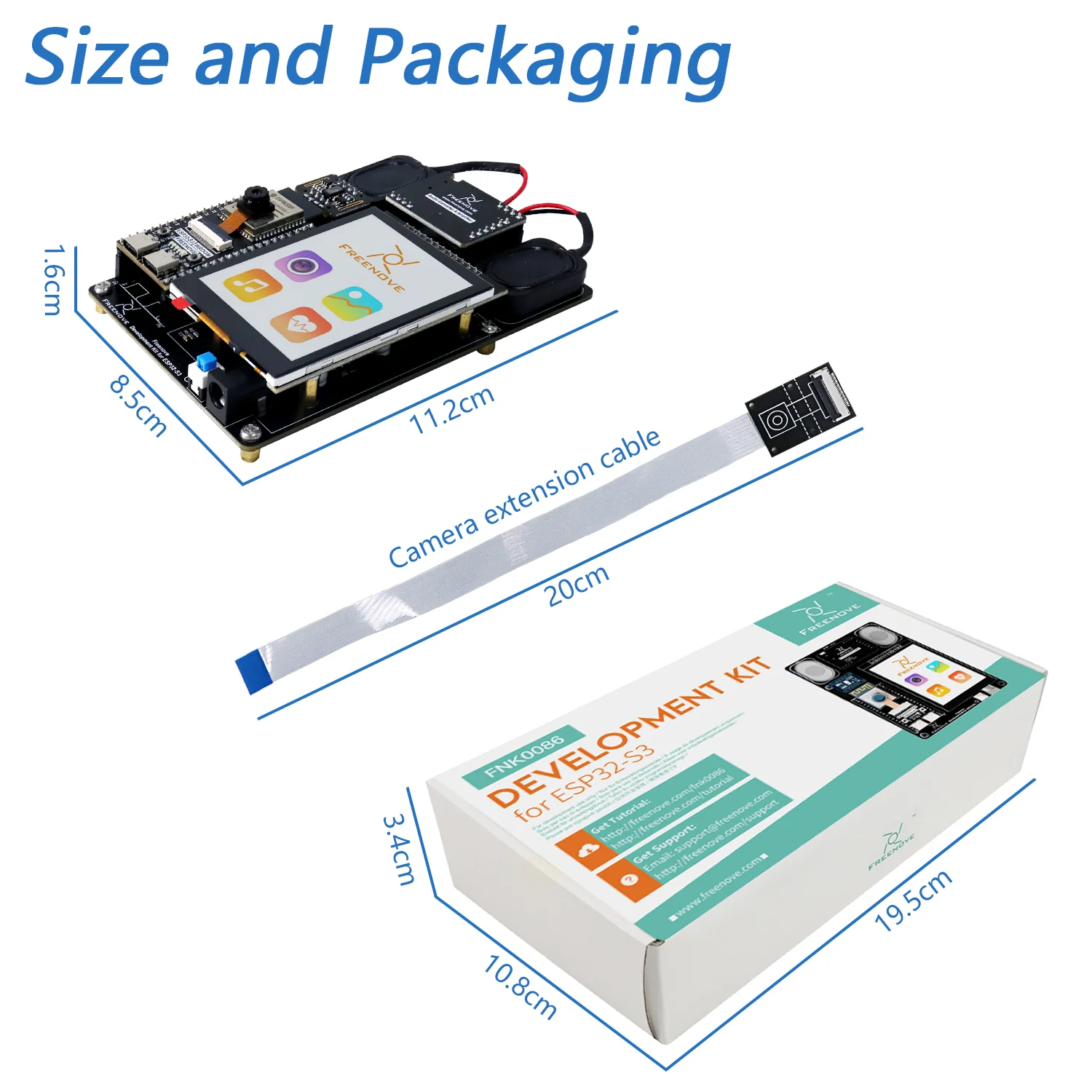 Freenove Development Kit for ESP32-S3 ESP32 S3 CAM Camera Wi-Fi Bluetooth, Dual-core 32-bit 240 MHz Microcontroller, Touch Screen Stereo Speakers Heart Rate Sensor, Tutorial Code - Image 7