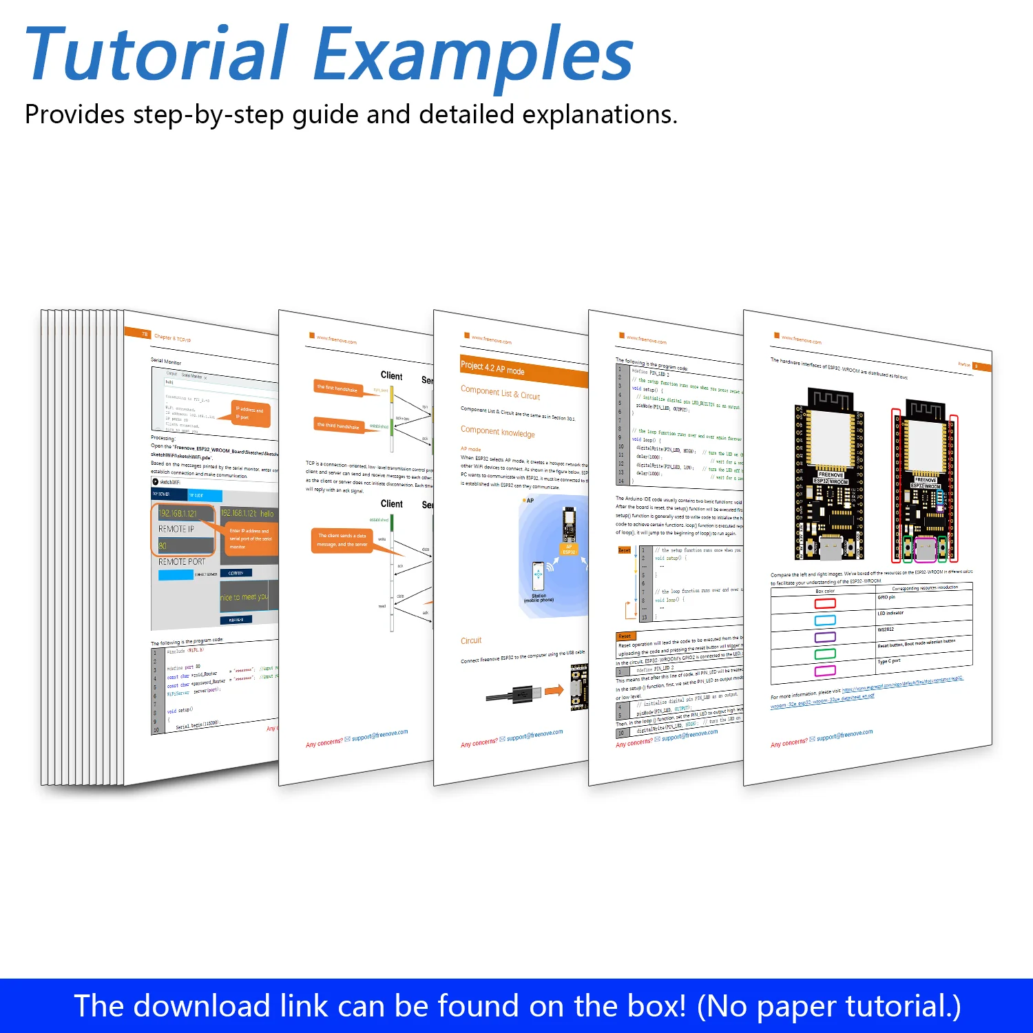 Freenove ESP32 Wi-Fi Bluetooth Board, Dual-core 32-bit 240 MHz Microcontroller, Python C Code, Example Projects Tutorial - Image 5