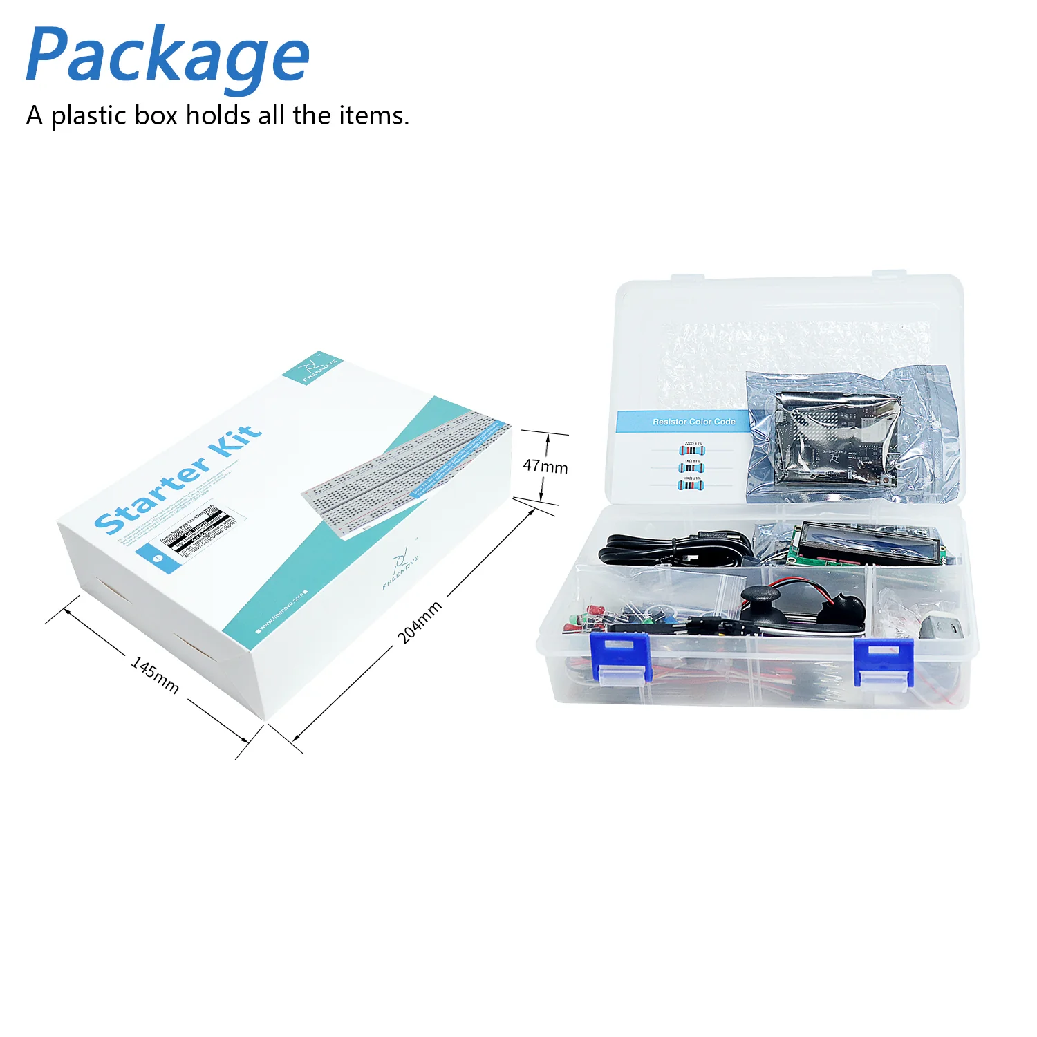 Freenove Super Starter Kit (Compatible with Arduino UNO R4 WiFi Mini), Arm Cortex-M4 Microcontroller, Onboard ESP32-S3, 305-Page Detailed Tutorial, 172 Items, 60 Projects - Image 7