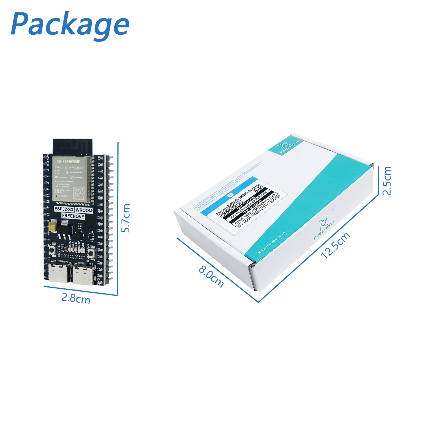 Freenove ESP32-S3 ESP32 S3 Wi-Fi Bluetooth Board Lite, Dual-core 32-bit 240 MHz Microcontroller, Python C Code, Example Projects Tutorial - Image 6