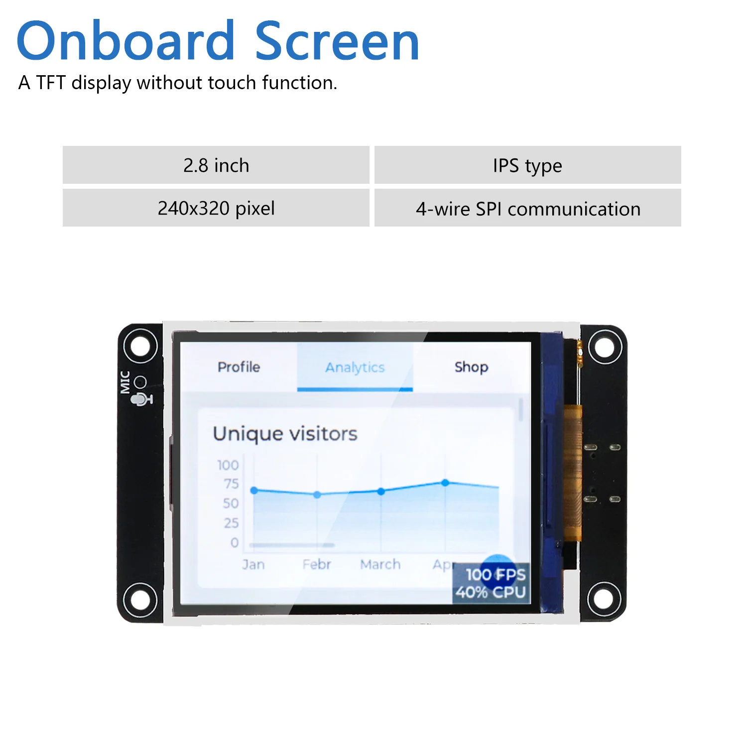 Freenove ESP32 S3 Touch Display CYD WiFi BT, 2.8 3.5 4.0 Inch IPS Capacitive Touchscreen, Dual-core 32-bit 240 MHz, AI LVGL Tutorial - Image 7