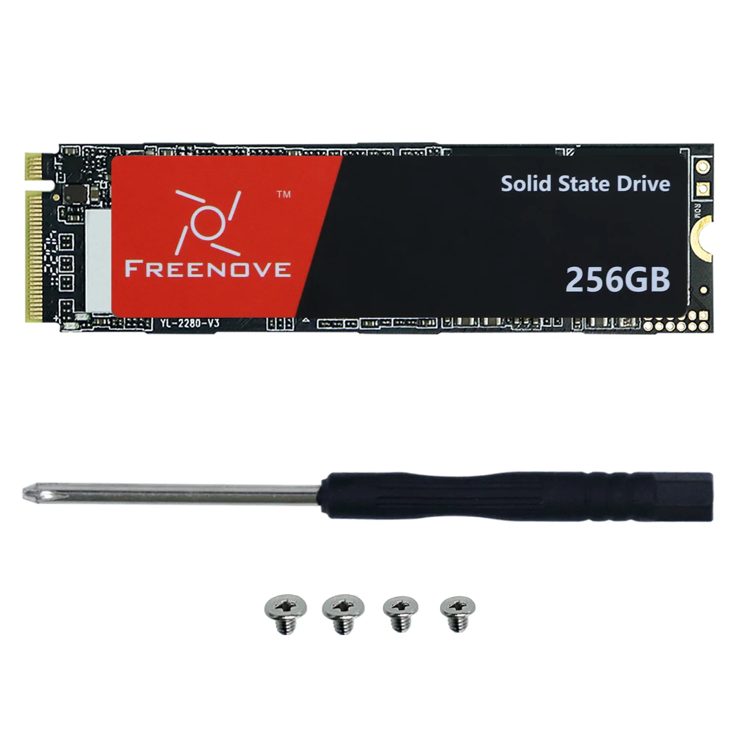 Freenove 128GB 256GB 512GB 1TB M.2 NVMe SSD for Raspberry Pi 5 HAT Adapter NAS Kit, Solid State Drive, Size 2280, PCIe 2.0 / 3.0 - Image 2