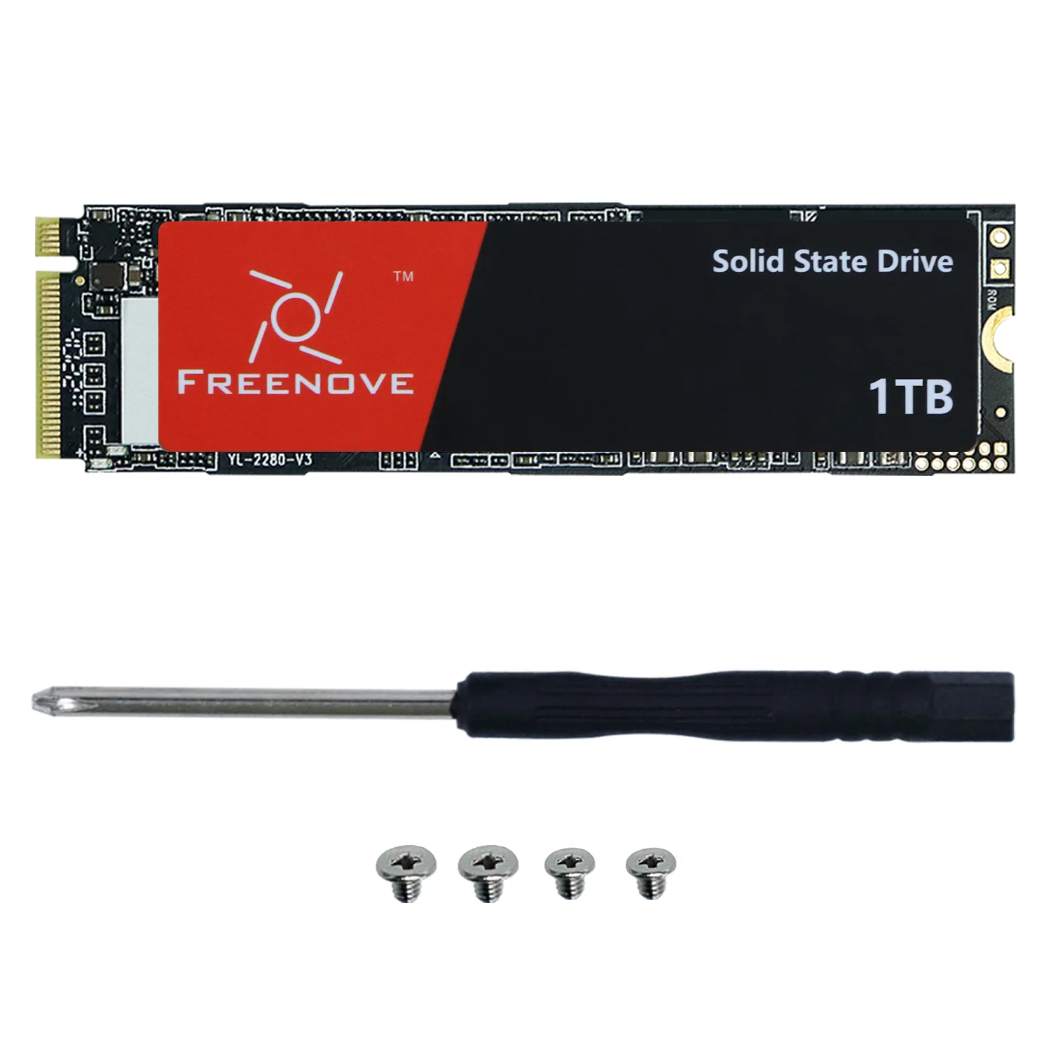 Freenove 128GB 256GB 512GB 1TB M.2 NVMe SSD for Raspberry Pi 5 HAT Adapter NAS Kit, Solid State Drive, Size 2280, PCIe 2.0 / 3.0 - Image 4