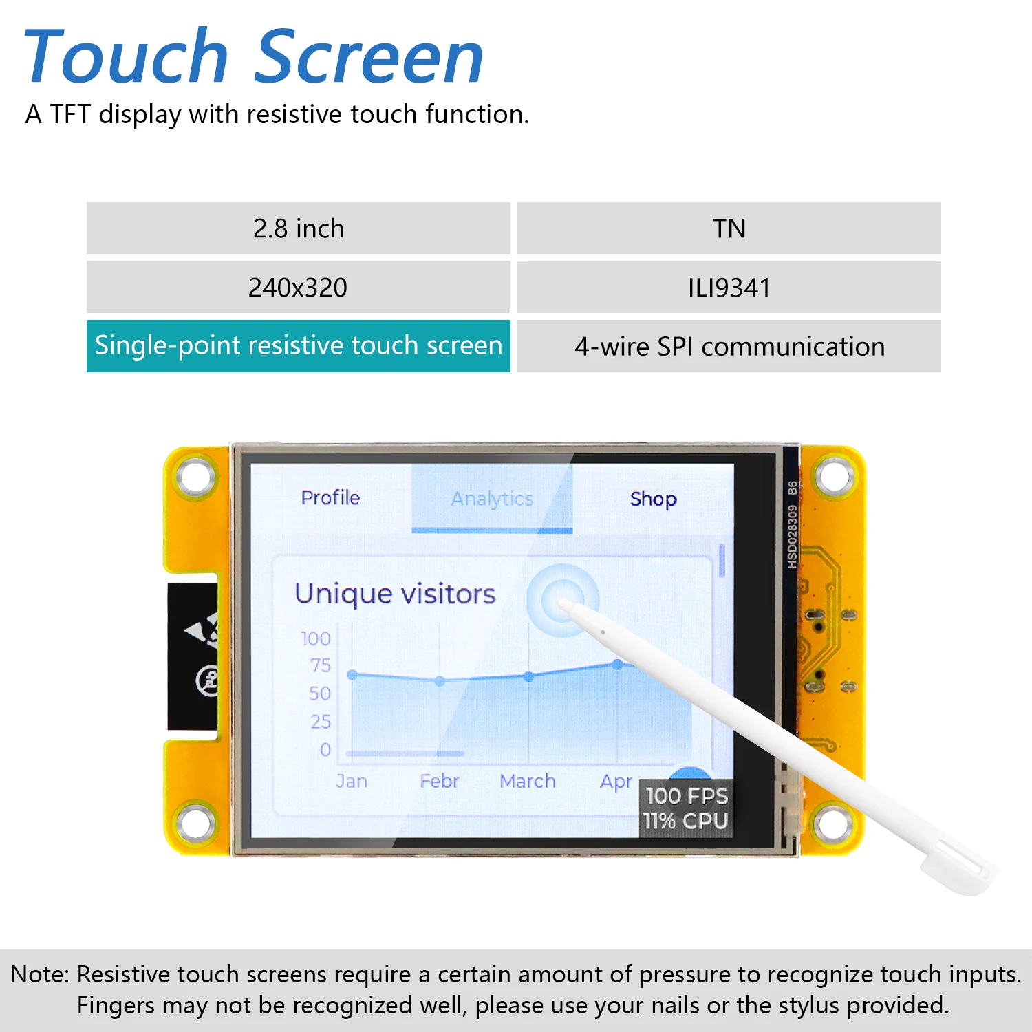 Freenove ESP32 Touch Display CYD WiFi BT, 2.4 2.8 3.2 3.5 4.0 Inch Touchscreen, Dual-core 32-bit 240 MHz, Code LVGL Example Tutorial - Image 8