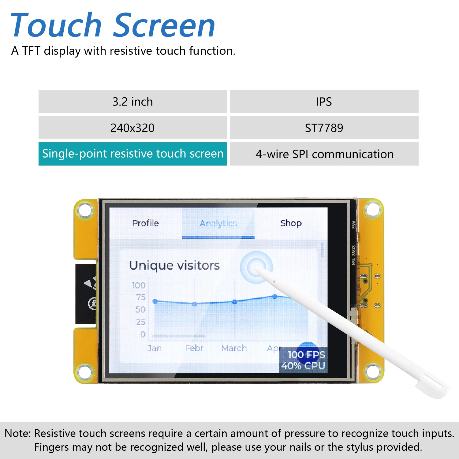 Freenove ESP32 Touch Display CYD WiFi BT, 2.4 2.8 3.2 3.5 4.0 Inch Touchscreen, Dual-core 32-bit 240 MHz, Code LVGL Example Tutorial - Image 9